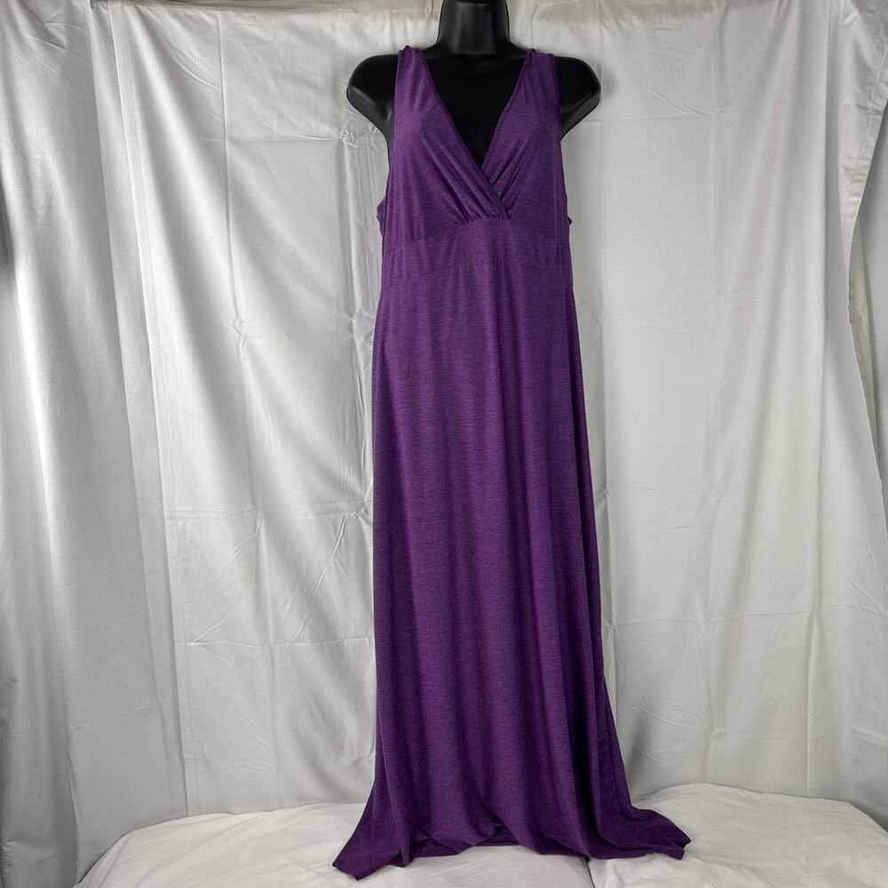 Gillian & O'Malley Womens Cotton Sleeveless Nightgown Size LG/TG Purple